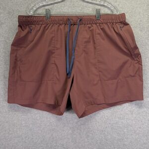 Bearbottom Shorts Mens 2XL Red 5.5in Lightweight Drawstring Athletic Stretch